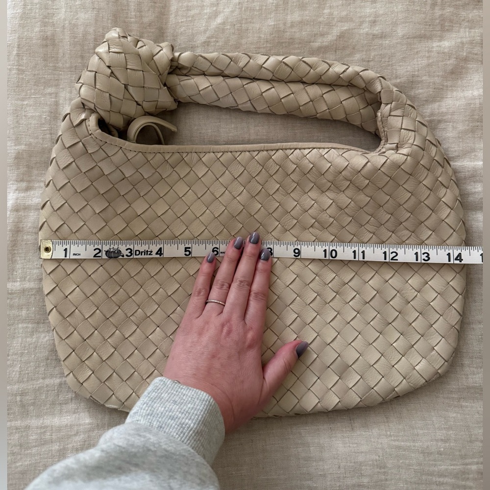 Beige Woven Hobo Bag - Picture 7 of 8